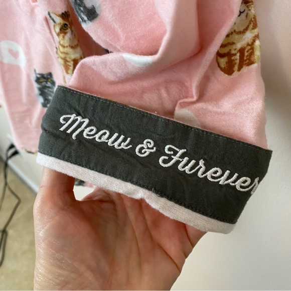 NWT PJ Salvage Meow & Furever Flannel Pajama Top - Picture 6 of 10
